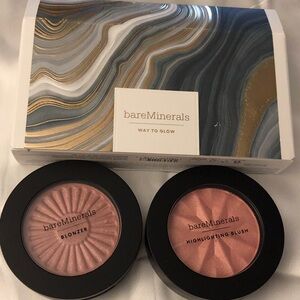 bareMinerals 2PC Way To Glow Full Size Gen Nude Cheek Duo Blush & Blonzer NIB